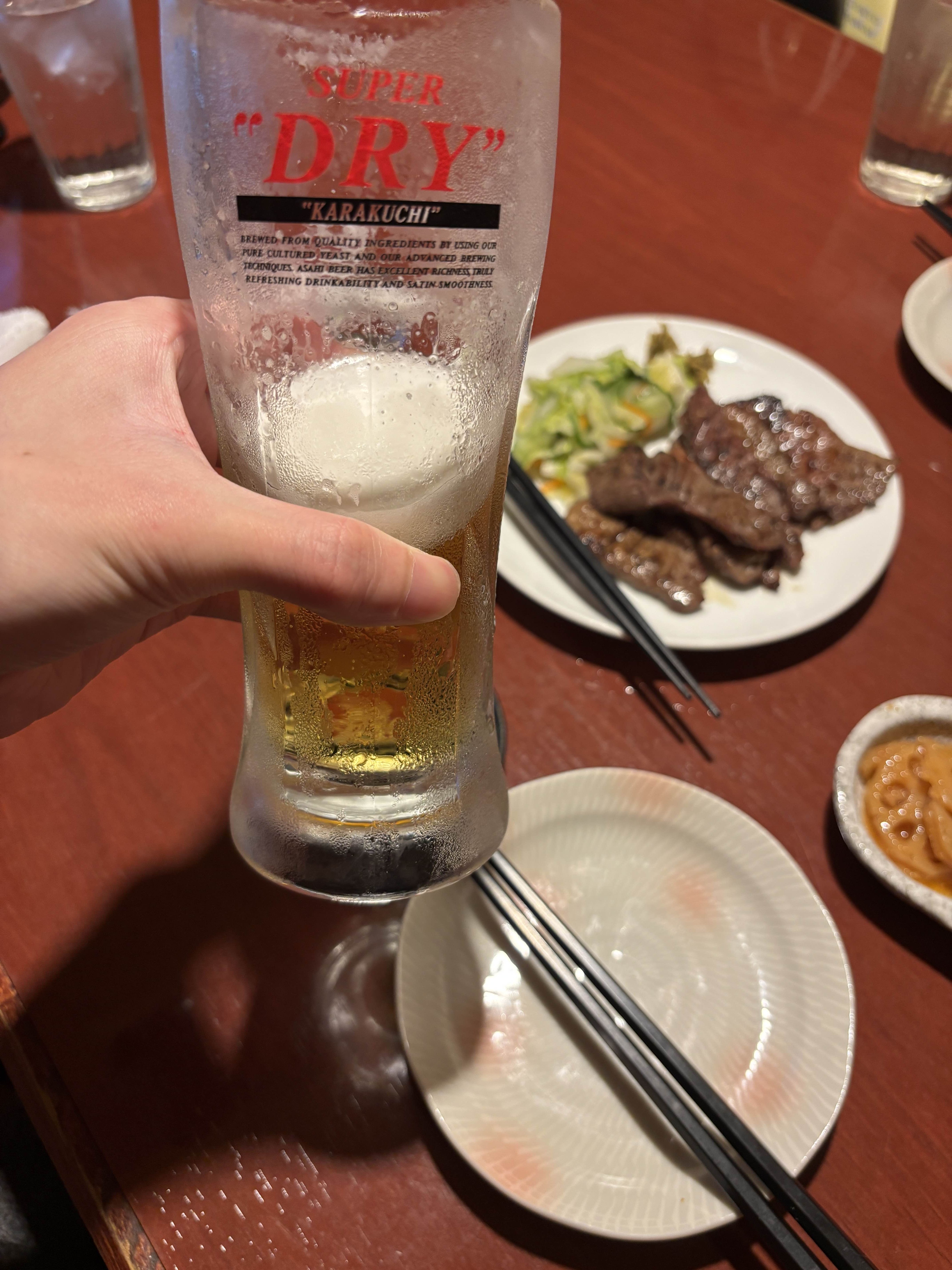 牛タンとビールで決まり!